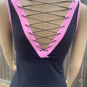 Pink/Black BrasilSul strappy tank